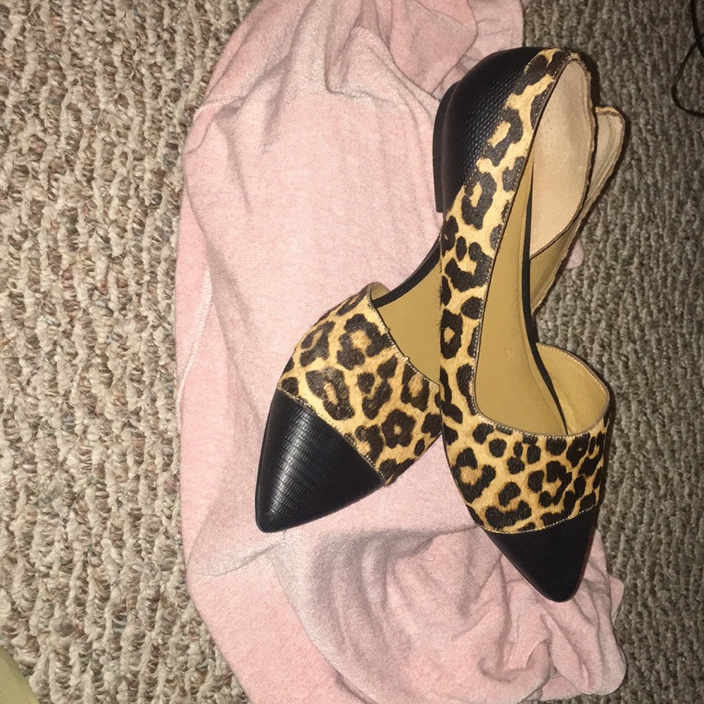 Franco Sarto faux cheetah hair flats